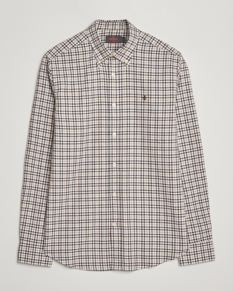 Herren | Hemden | Morris | Watts Flannel Check Shirt Brown