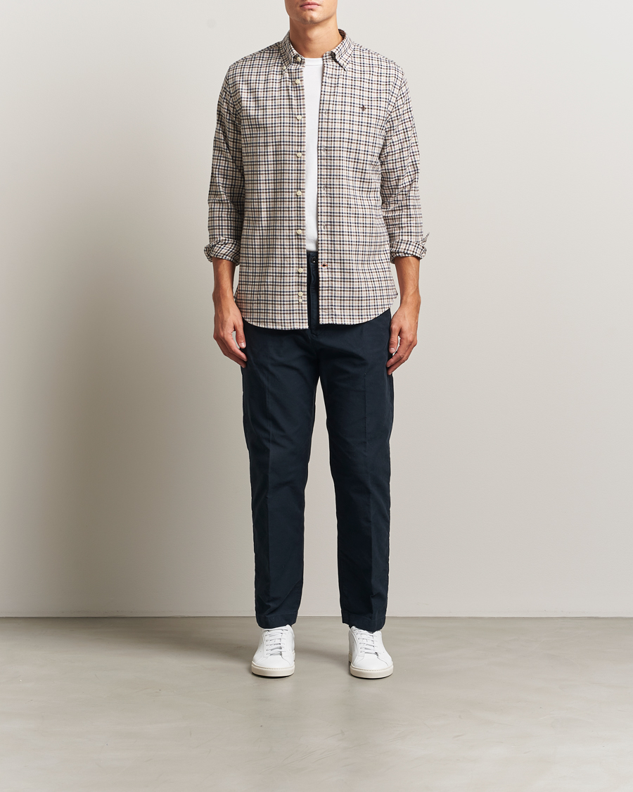 Herren | Hemden | Morris | Watts Flannel Check Shirt Brown