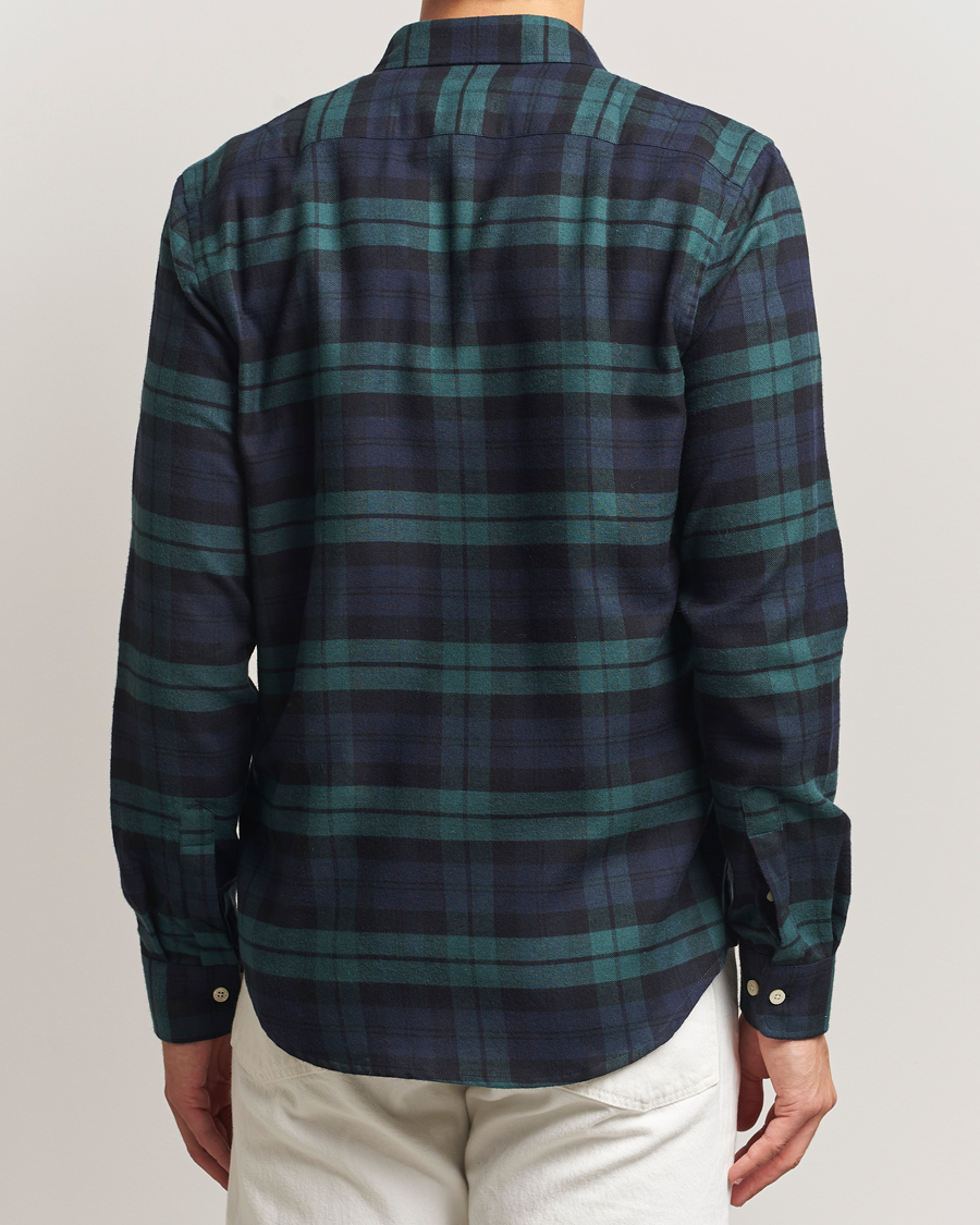 Herren | Hemden | Morris | Soft Twill Tartan Shirt Navy