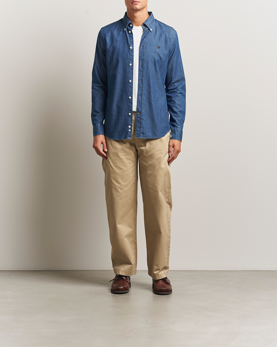 Herren | Hemden | Morris | Light Denim Shirt Blue