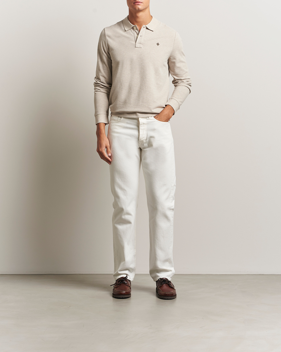 Herren | Pullover | Morris | Camden Long Sleeve Polo Shirt Khaki