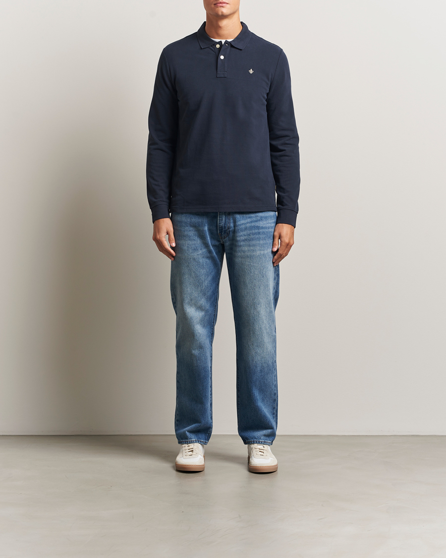 Herren | Pullover | Morris | Camden Long Sleeve Polo Shirt Navy