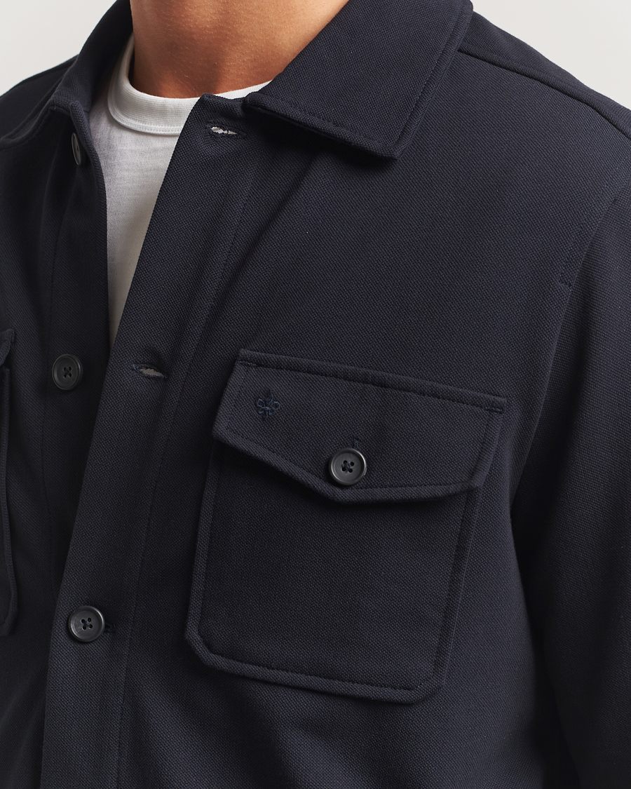 Herren | Hemden | Morris | Andrew Jersey Overshirt Old Blue
