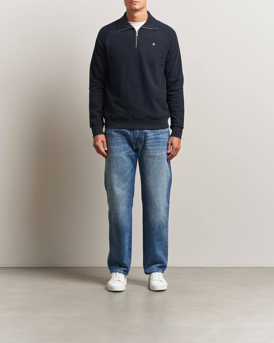 Herren | Pullover | Morris | Maryon Half Zip Sweatshirt Old Blue