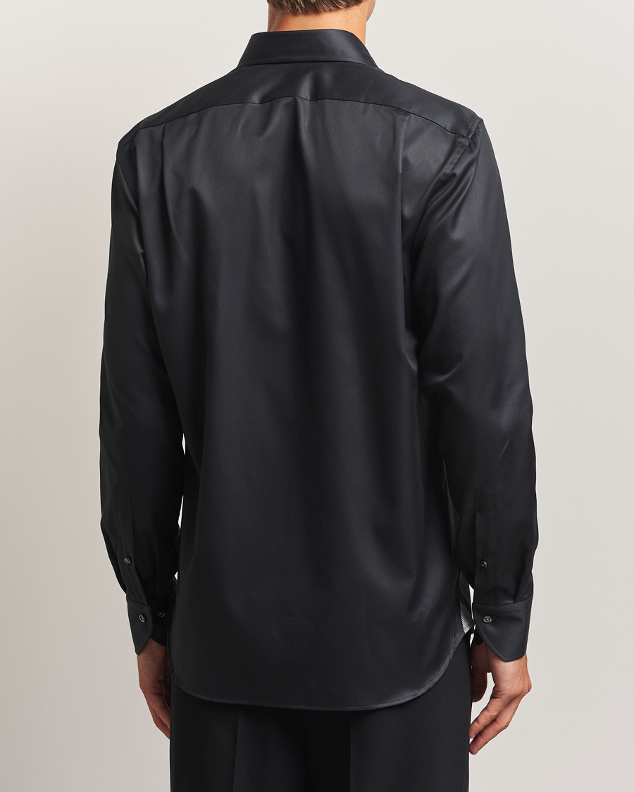 Herren | Hemden | Stenströms | Regular Fit Contrast Shirt Black