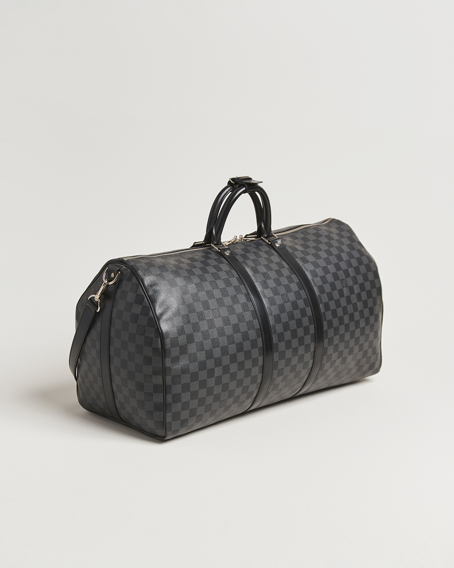 Herren | Louis Vuitton Pre-Owned Keepall Bandoulière 55 Damier Graphite | Louis Vuitton Pre-Owned | Keepall Bandoulière 55 Damier Graphite