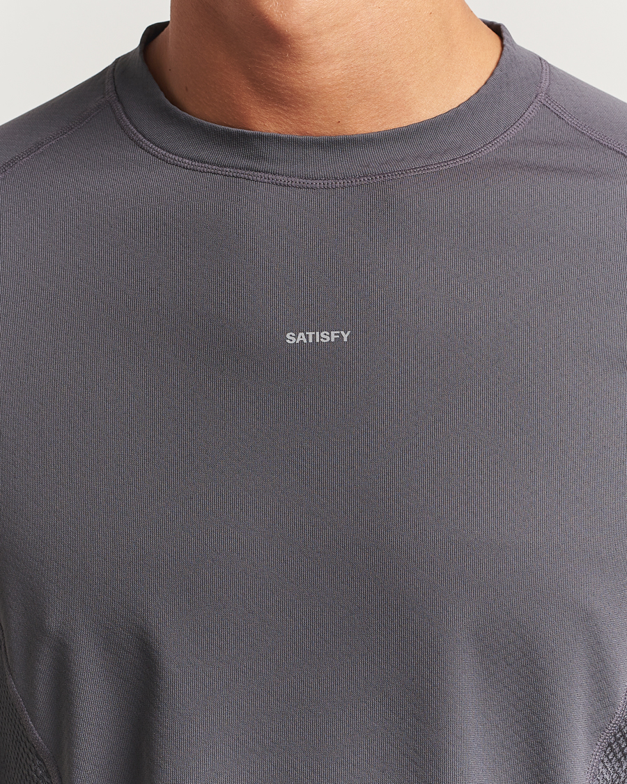 Herren | T-Shirts | Satisfy | FuzzFleece Octa Long Sleeve T-Shirt Phantom