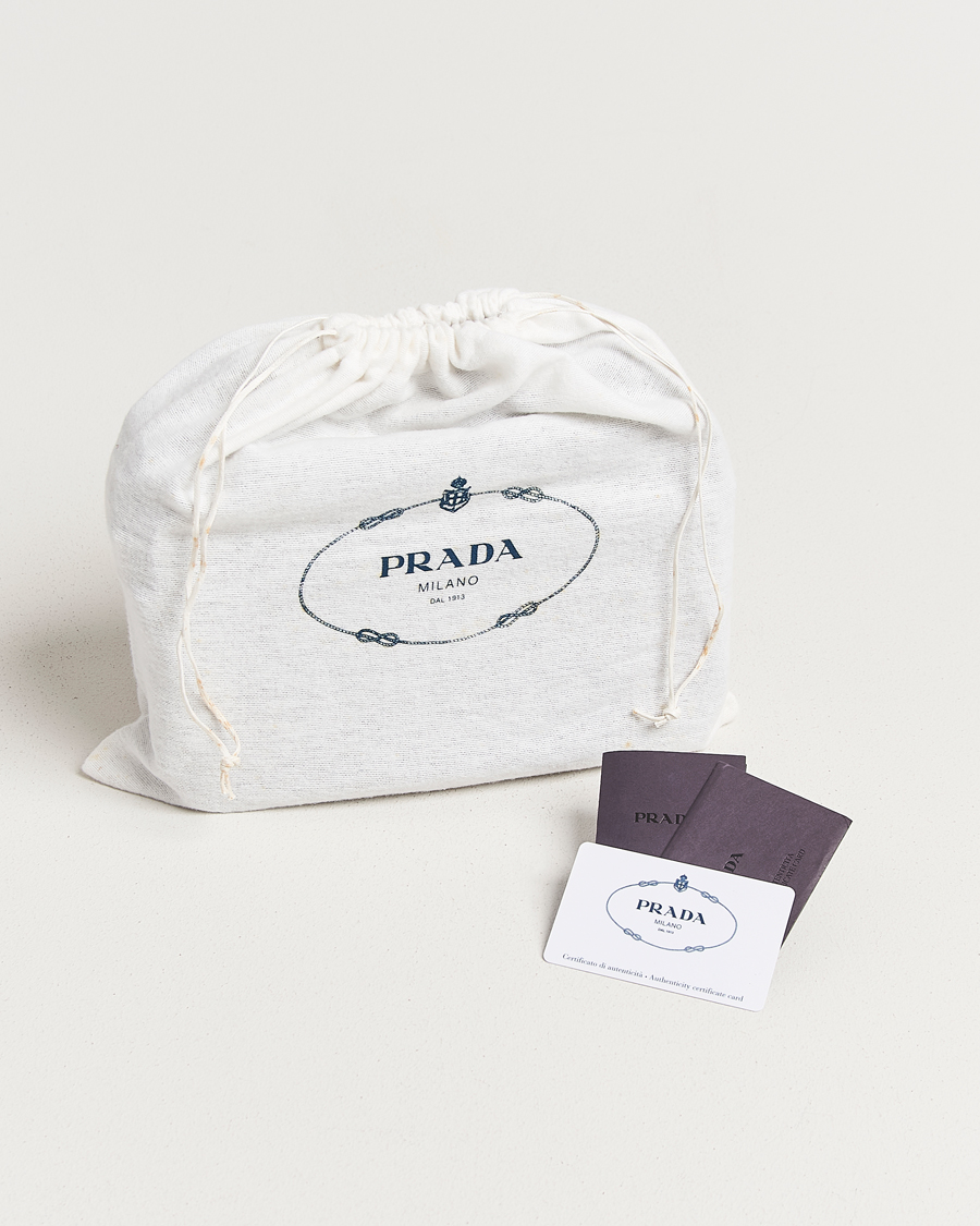 Herren | Prada Pre-Owned Tessuto Nylon Leather Shoulder Bag Black | Prada Pre-Owned | Tessuto Nylon Leather Shoulder Bag Black