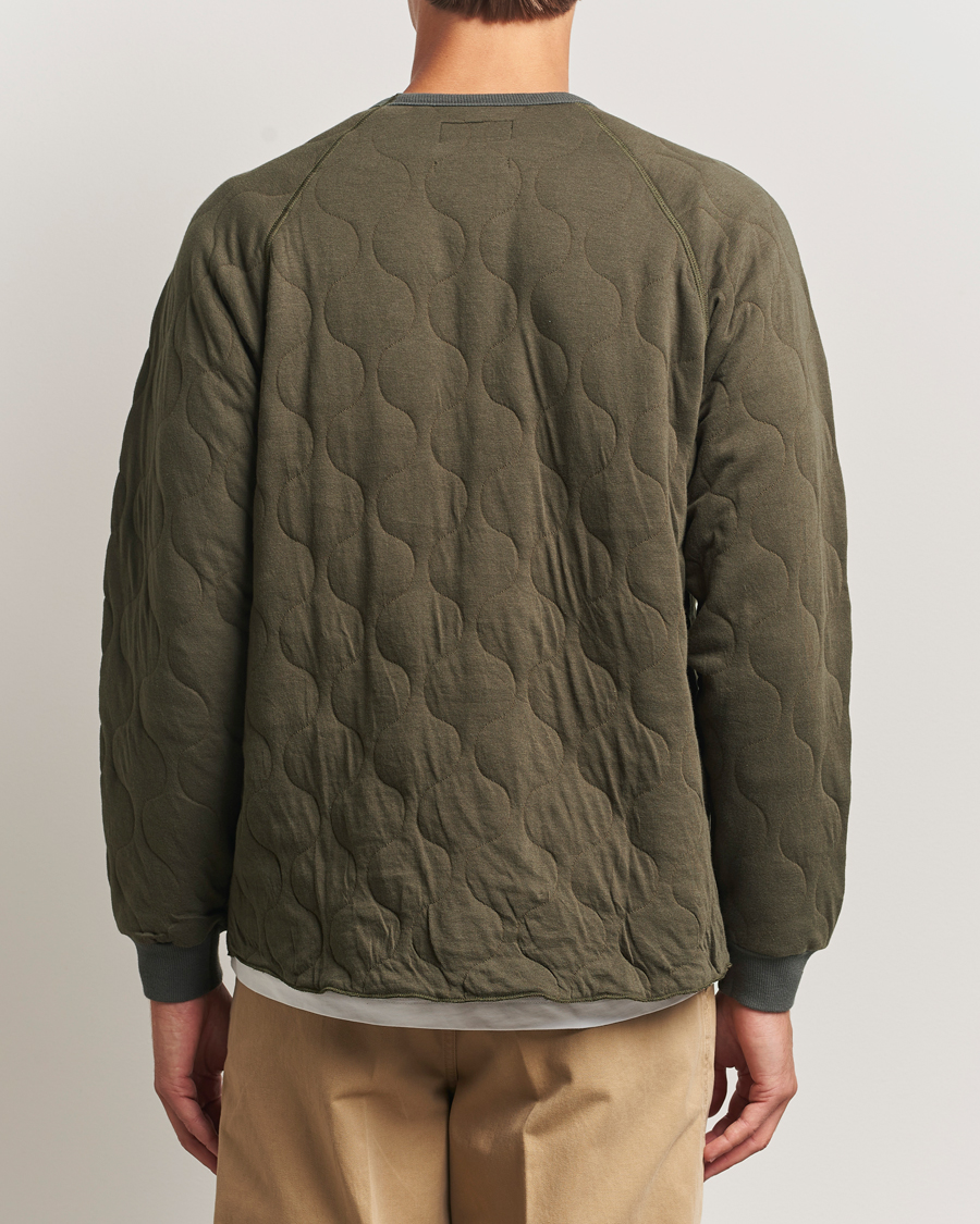 Herren | Pullover | BEAMS PLUS | MIL Quilt Crew Neck Olive
