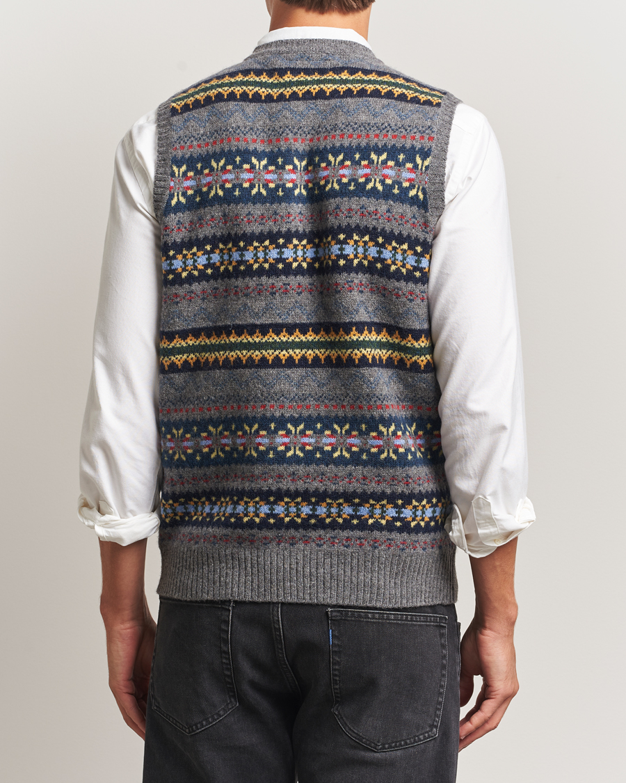 Herren | Pullover | BEAMS PLUS | Fairisle Knit Vest Grey