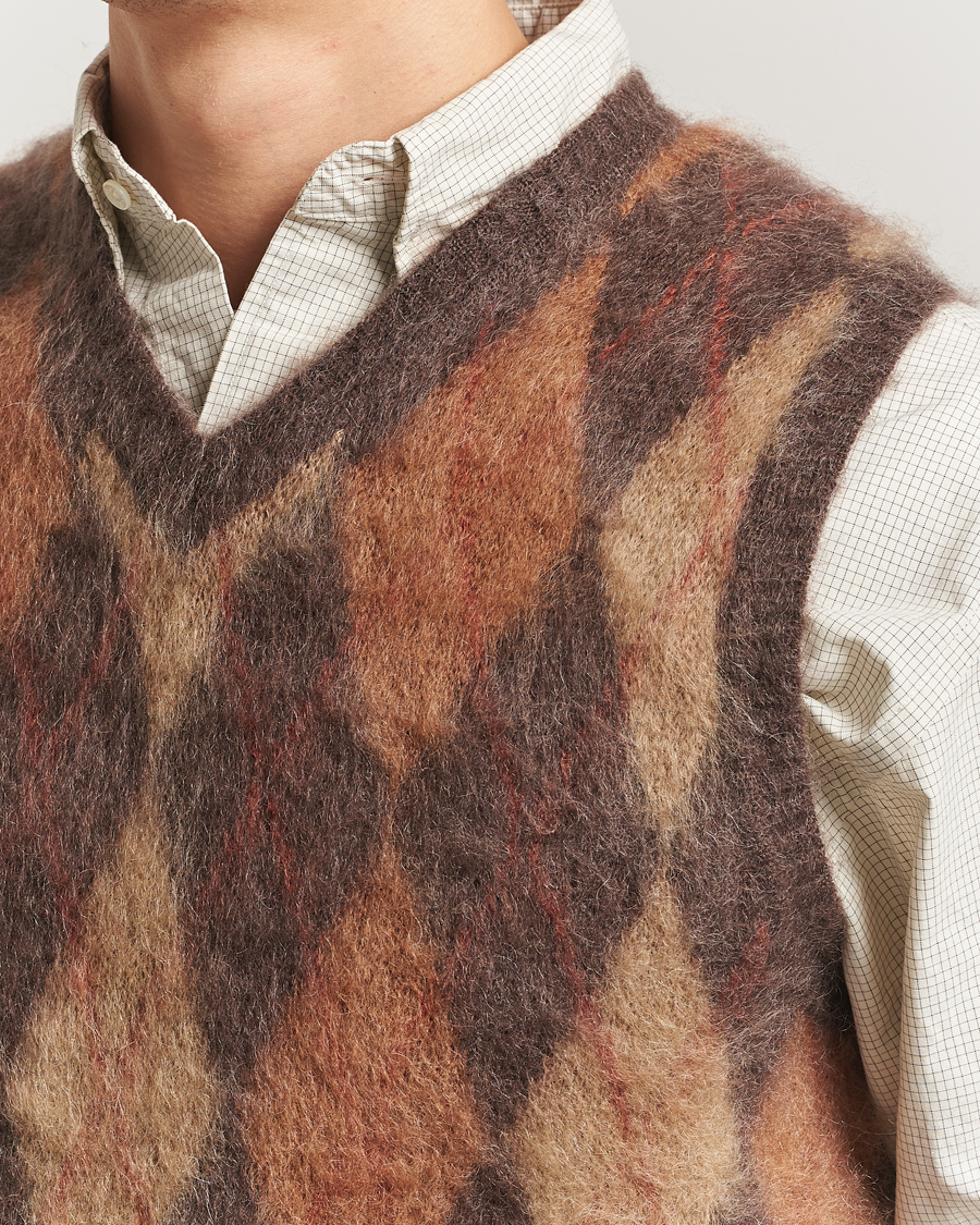 Herren | Pullover | BEAMS PLUS | Mohair Knit Vest Brown