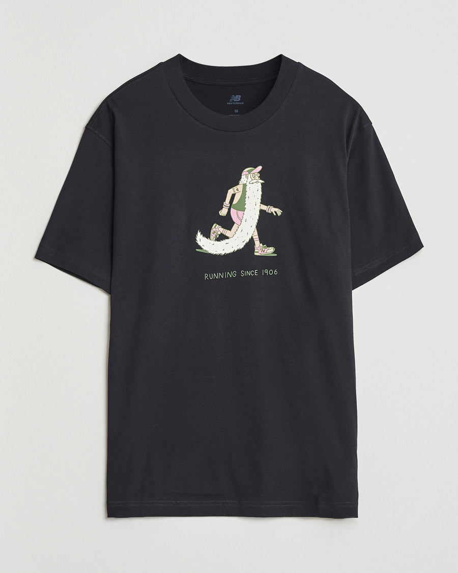 Herren | T-Shirts | New Balance | Bearded Runner T-Shirt Black