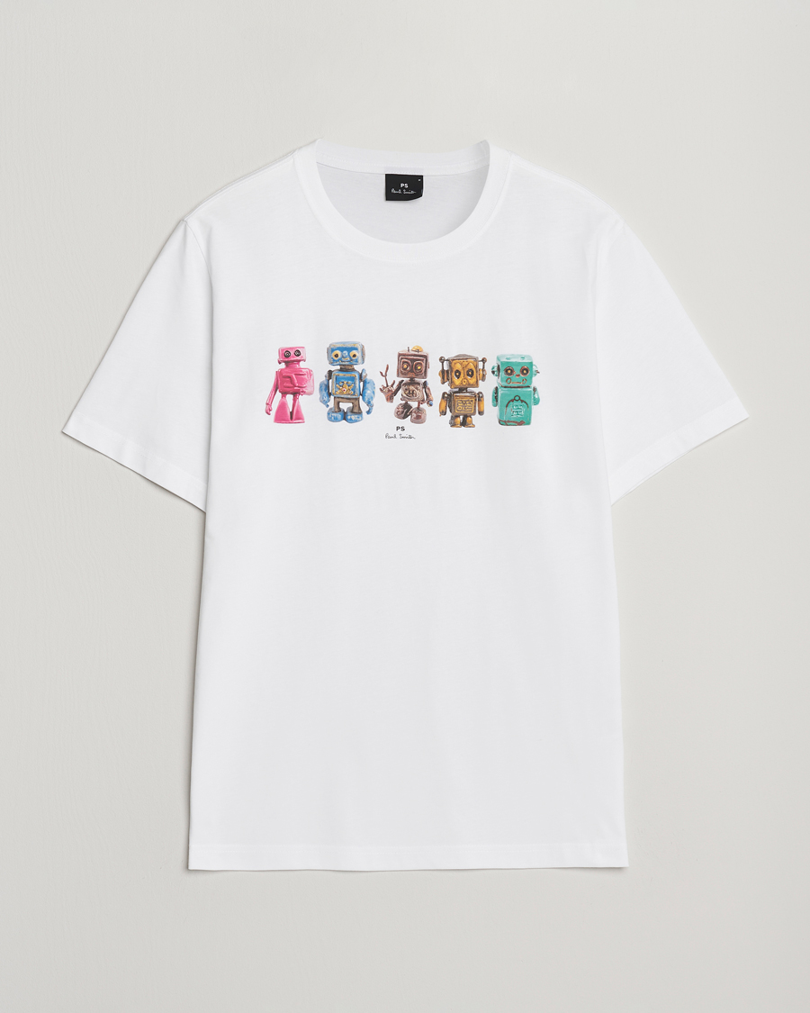 Herren | T-Shirts | PS Paul Smith | Robots Crew Neck T-Shirt White