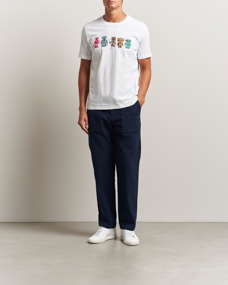 Herren | T-Shirts | PS Paul Smith | Robots Crew Neck T-Shirt White