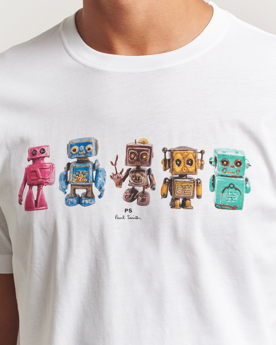 Herren | T-Shirts | PS Paul Smith | Robots Crew Neck T-Shirt White