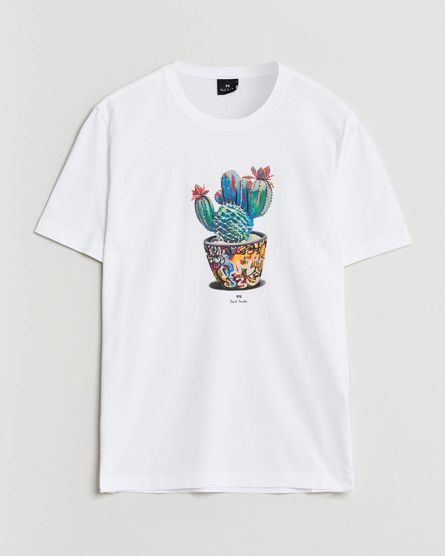 Herren | T-Shirts | PS Paul Smith | Cactus Crew Neck T-Shirt White