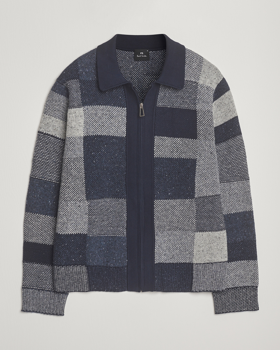 Herren | Pullover | PS Paul Smith | Colourblocked Knitted Full Zip Blue Multi