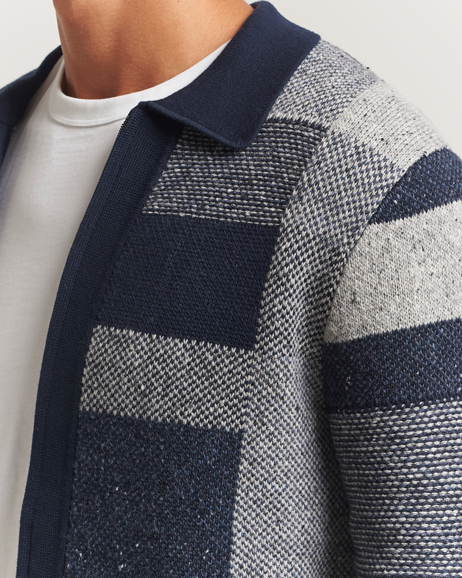 Herren | Pullover | PS Paul Smith | Colourblocked Knitted Full Zip Blue Multi