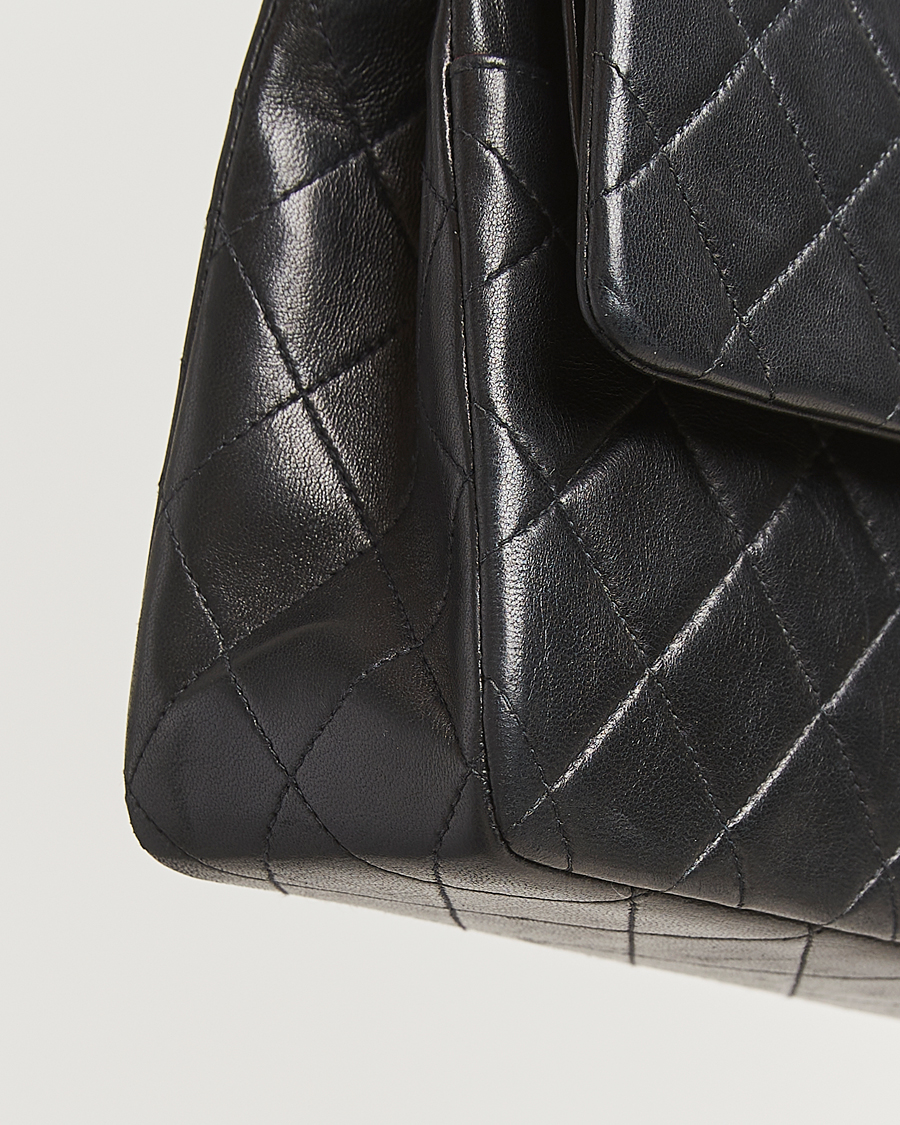 Herren | Chanel Pre-Owned Classic Double Flap Medium Black | Chanel Pre-Owned | Classic Double Flap Medium Black