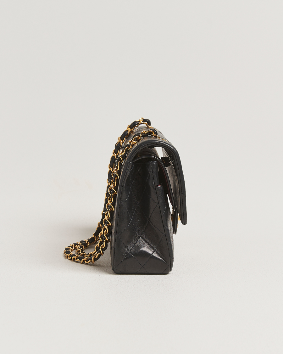 Herren | Chanel Pre-Owned Classic Double Flap Medium Black | Chanel Pre-Owned | Classic Double Flap Medium Black