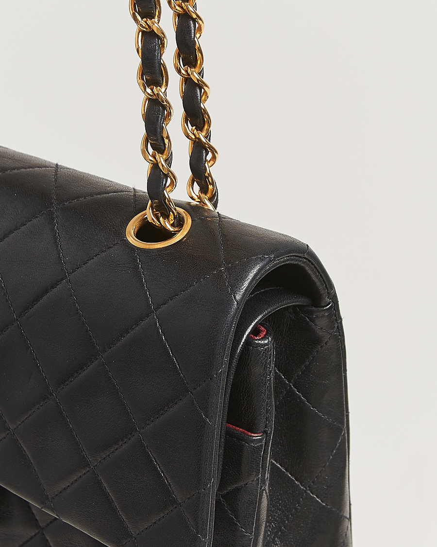 Herren | Chanel Pre-Owned Classic Double Flap Medium Black | Chanel Pre-Owned | Classic Double Flap Medium Black