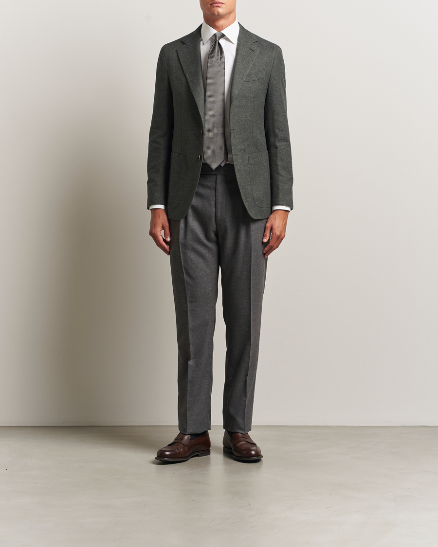 Herren | Sakkos | Caruso | Aida Brushed Cotton Herringbone Blazer