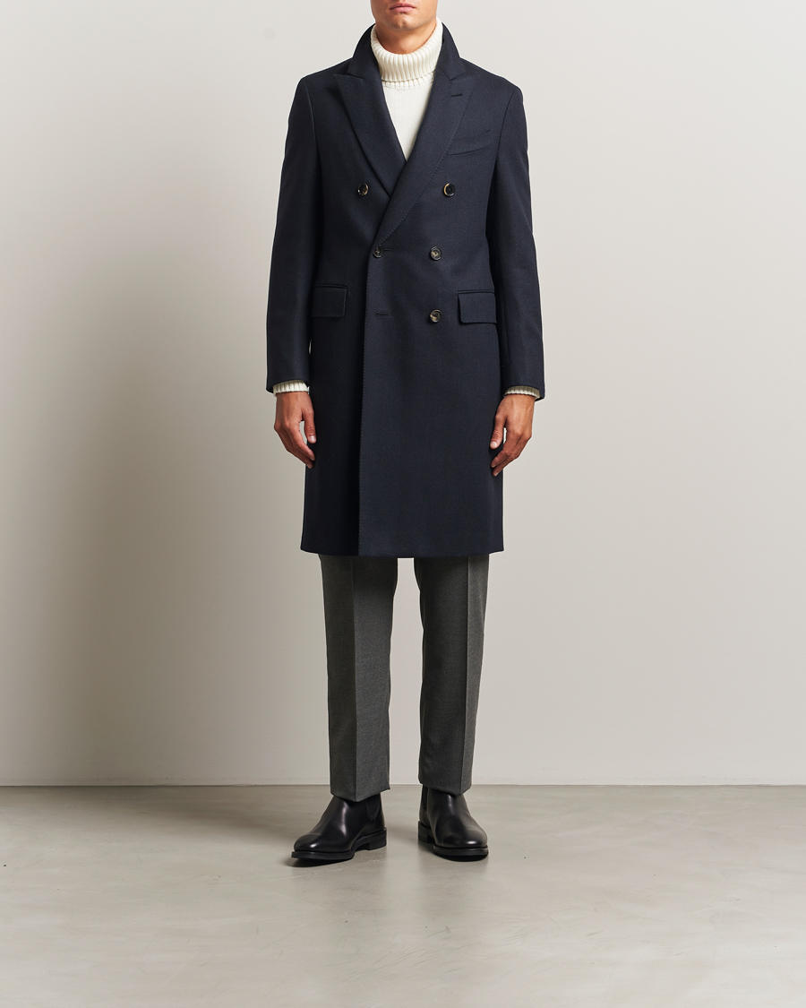 Herren | Jacken | Caruso | Aida Double Breasted Wool Coat Navy