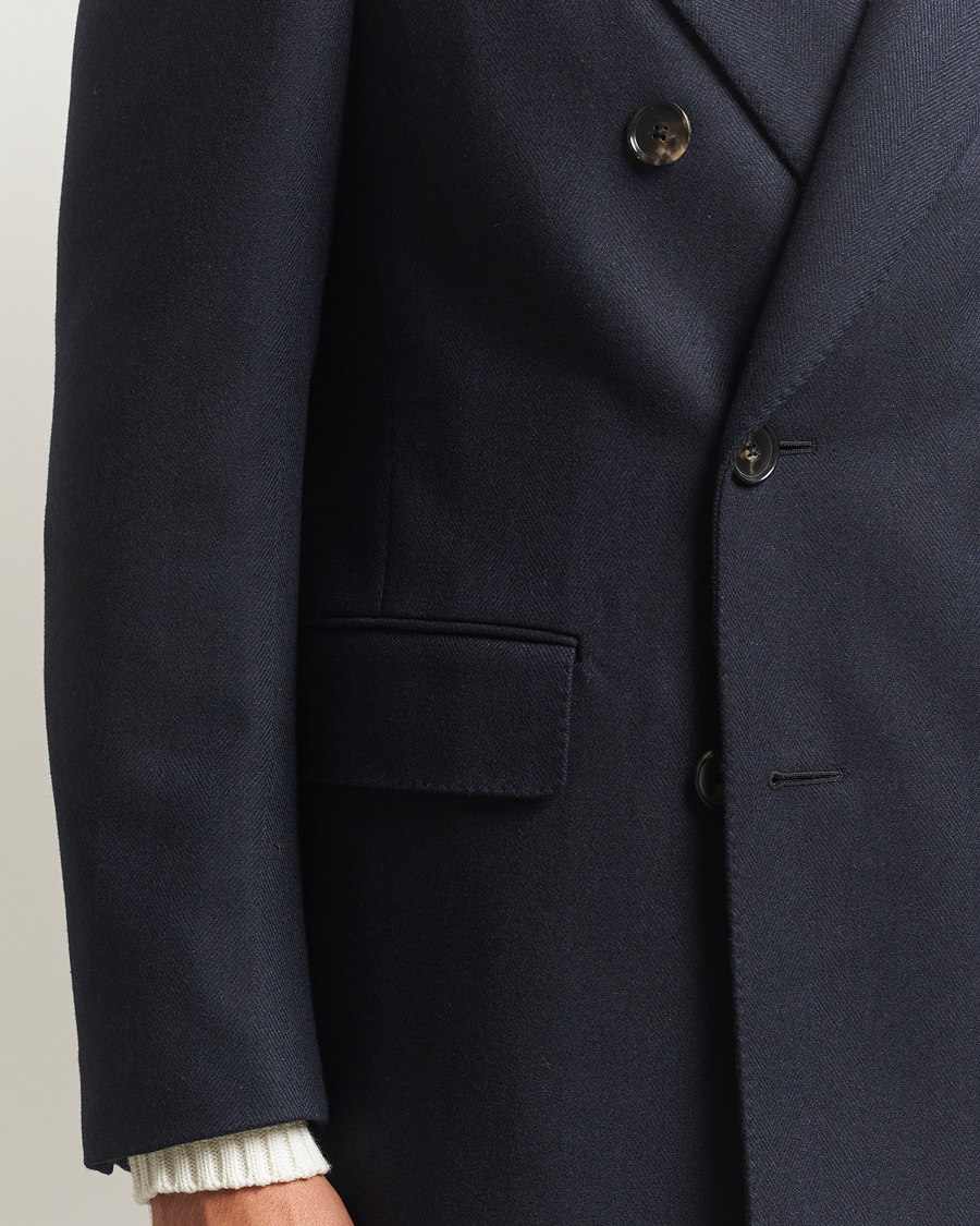 Herren | Jacken | Caruso | Aida Double Breasted Wool Coat Navy