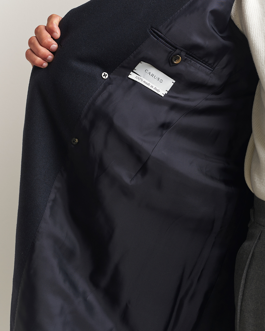 Herren | Jacken | Caruso | Aida Double Breasted Wool Coat Navy