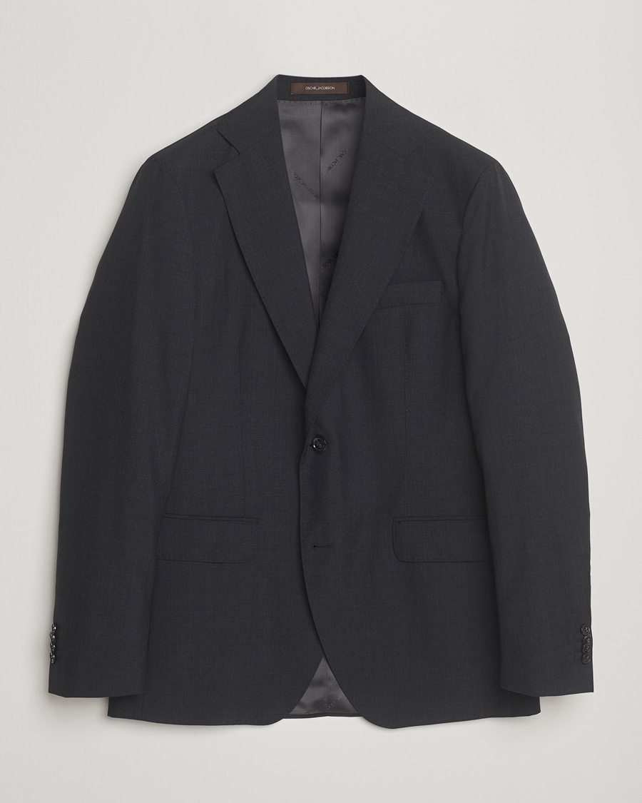 Herren | Sakkos | Oscar Jacobson | Fogerty Wool Blazer Grey