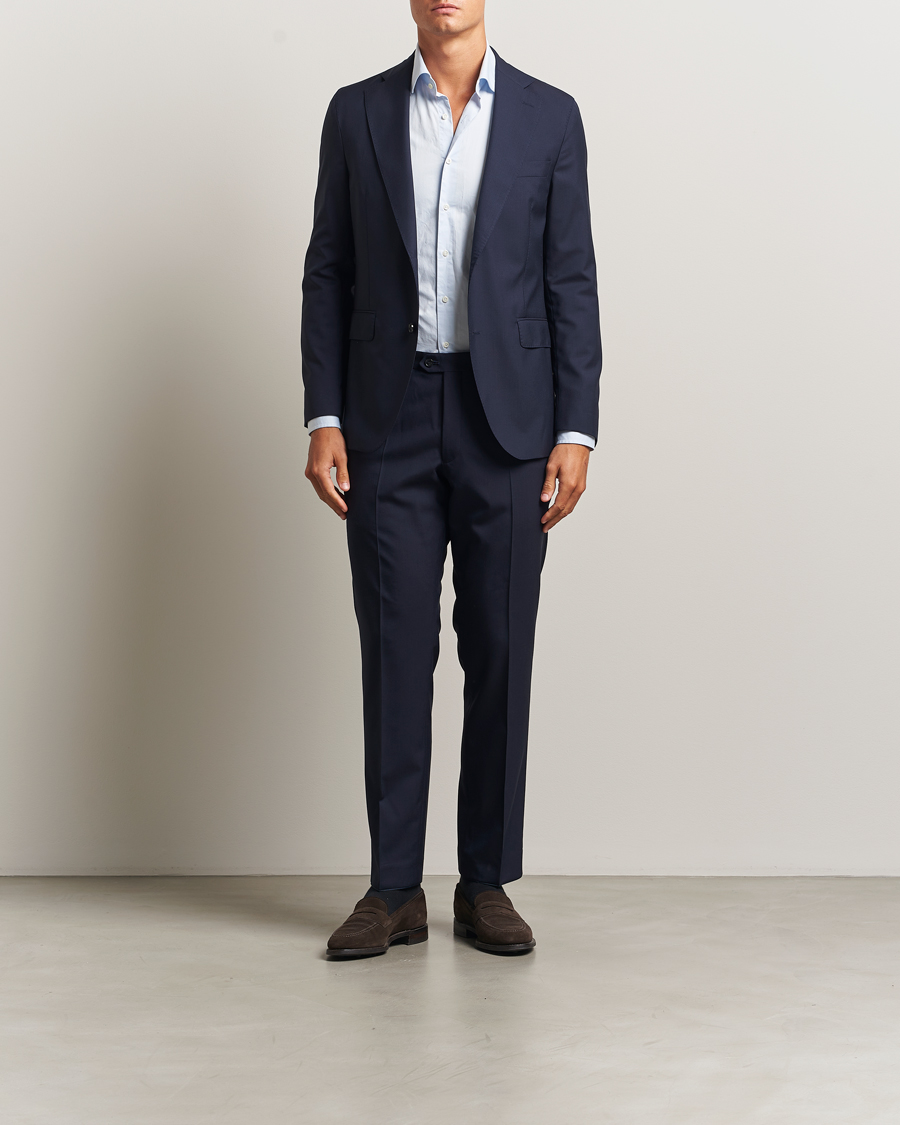Herren | Hosen | Oscar Jacobson | Dandy Wool Trousers Blue