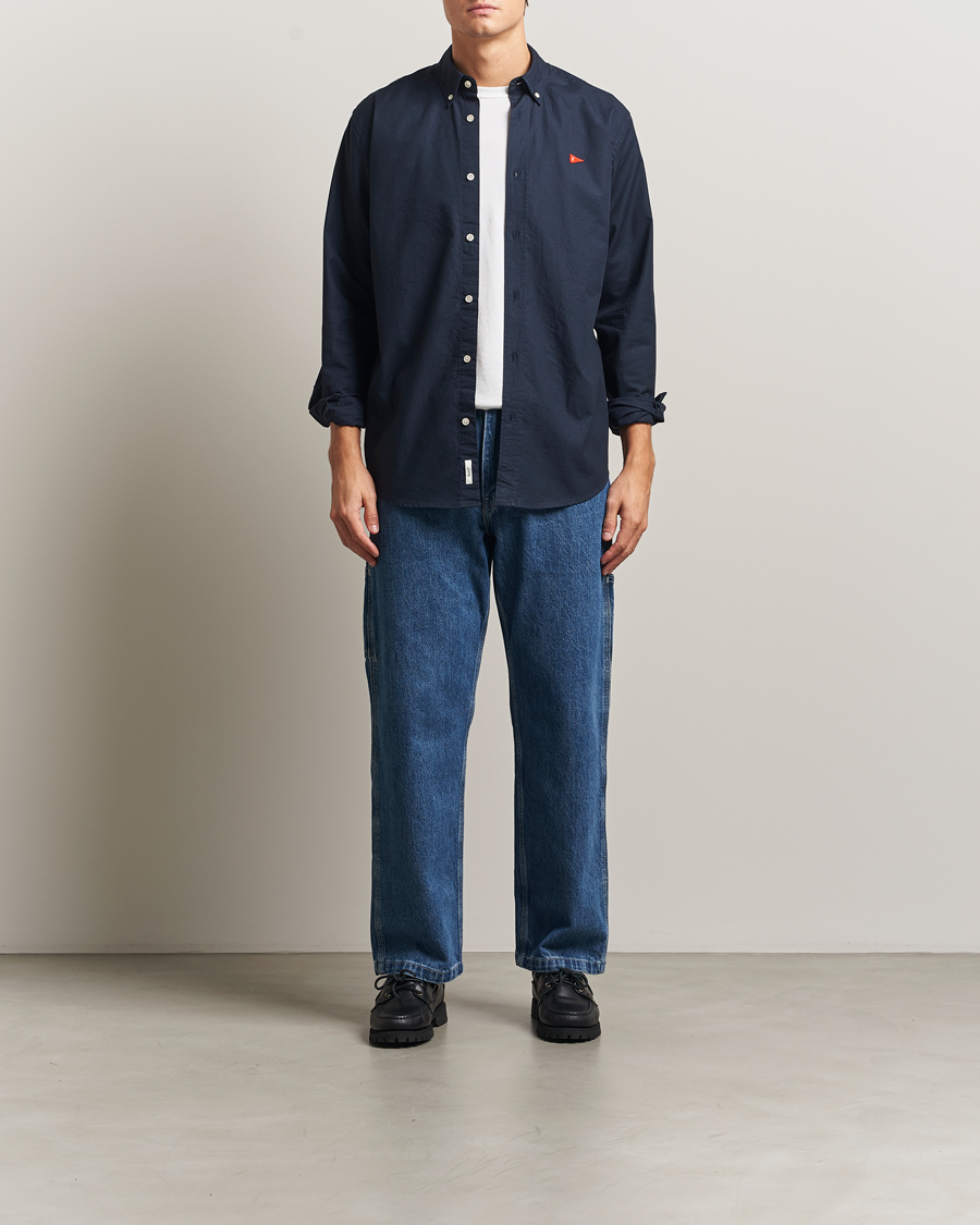 Herren | Hemden | Forét | Flag Regular Fit Oxford Shirt Navy