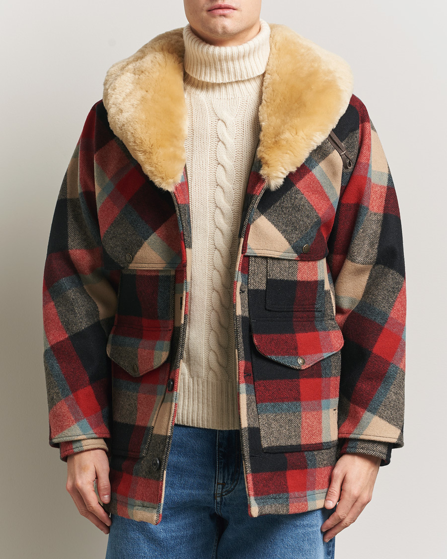 Herren | Jacken | Filson | Wool Lined Packer Coat Red/Cream/Blue Plaid