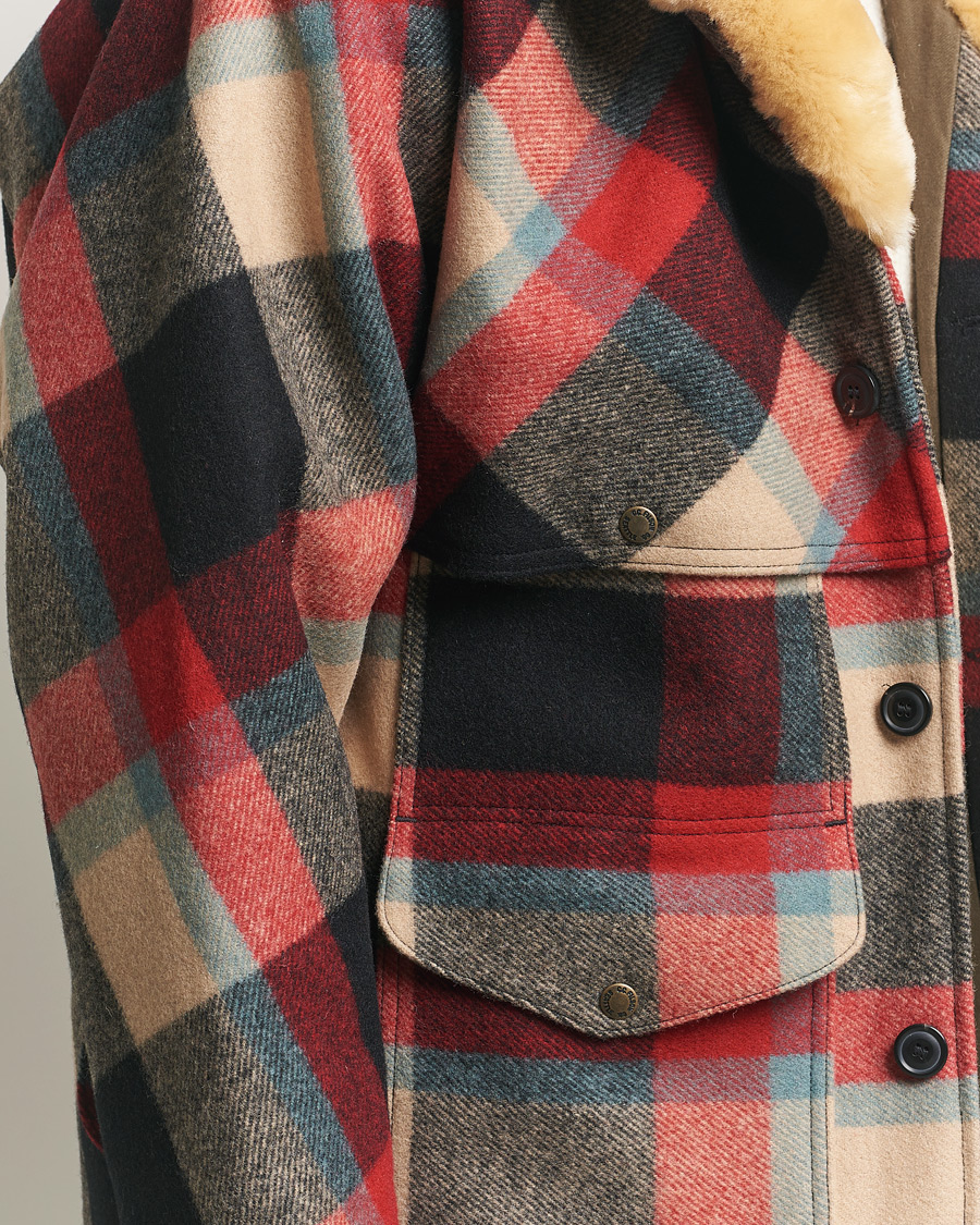 Herren | Jacken | Filson | Wool Lined Packer Coat Red/Cream/Blue Plaid