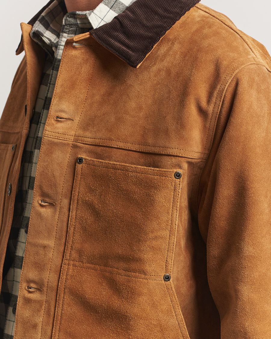 Herren | Jacken | Filson | Short Lined Suede Cruiser Saddle Brown