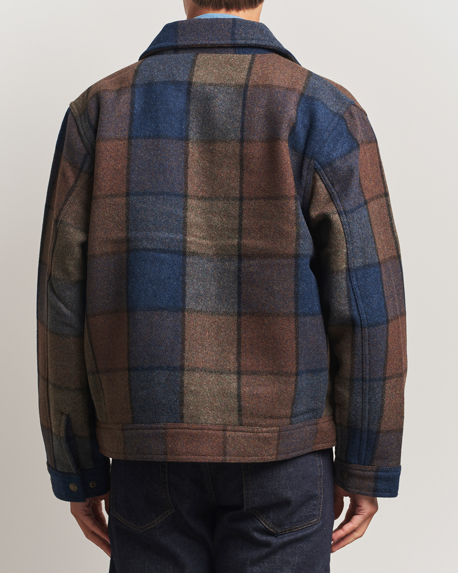 Herren | Jacken | Filson | Mackinaw Checked Wool Work Jacket Blue/Brown