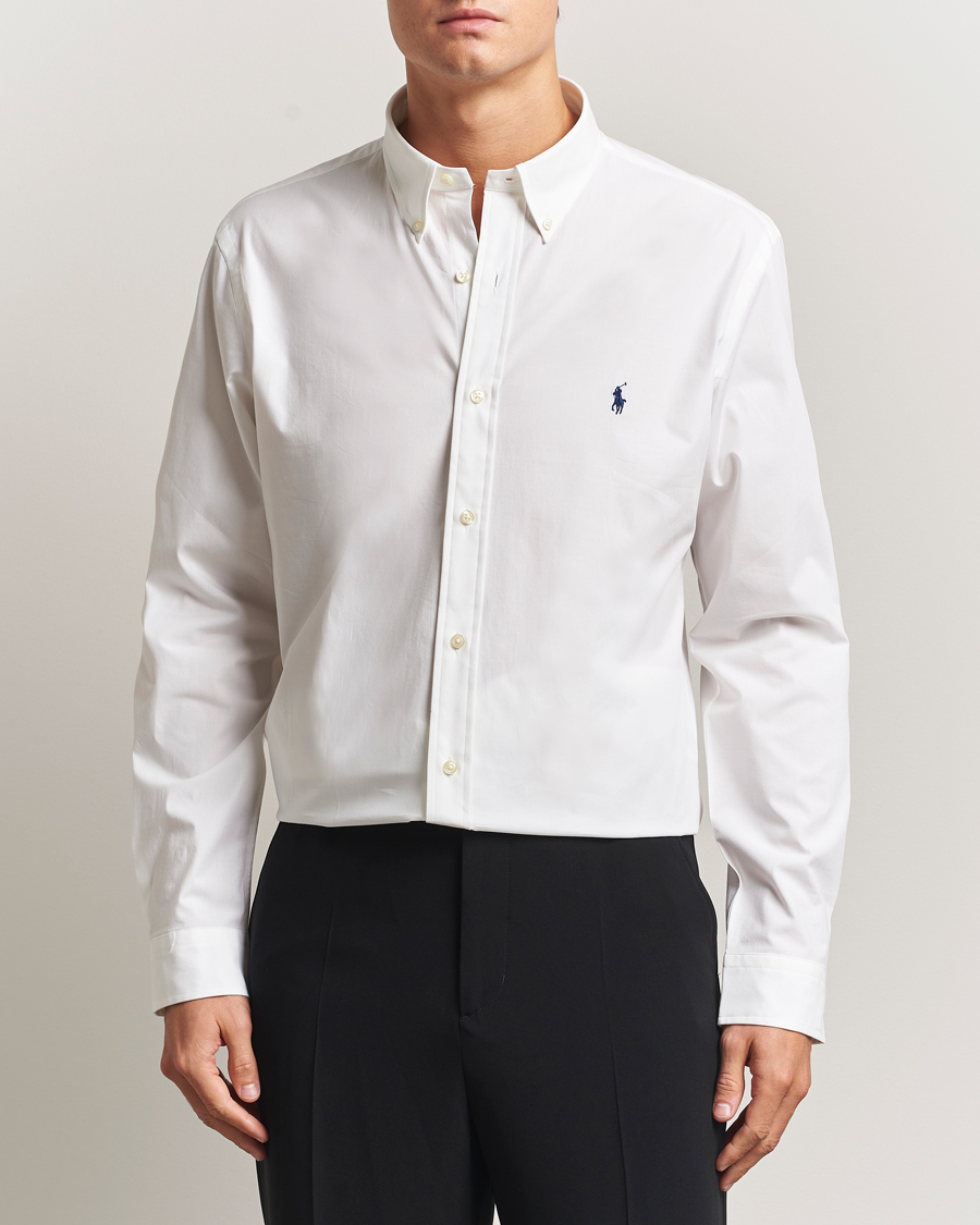 Herren | Hemden | Polo Ralph Lauren | Custom Fit Stretch Poplin Shirt White