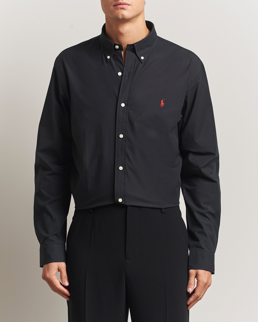 Herren | Hemden | Polo Ralph Lauren | Custom Fit Stretch Poplin Shirt Polo Black