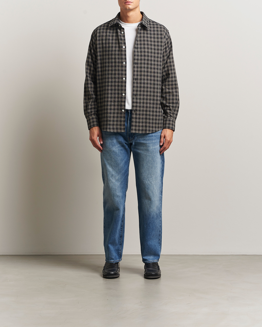 Herren | Hemden | A Day's March | Landon Checked Shirt Black