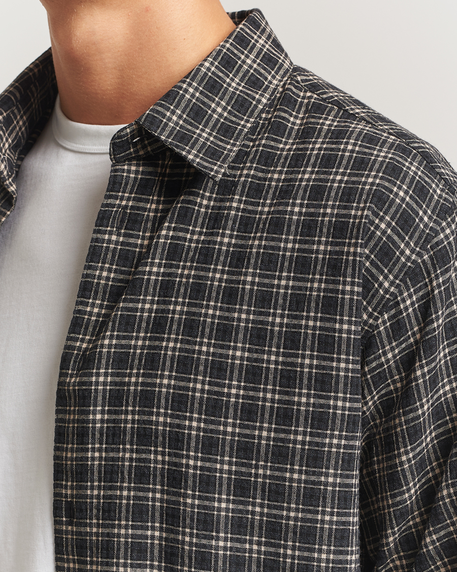 Herren | Hemden | A Day's March | Landon Checked Shirt Black