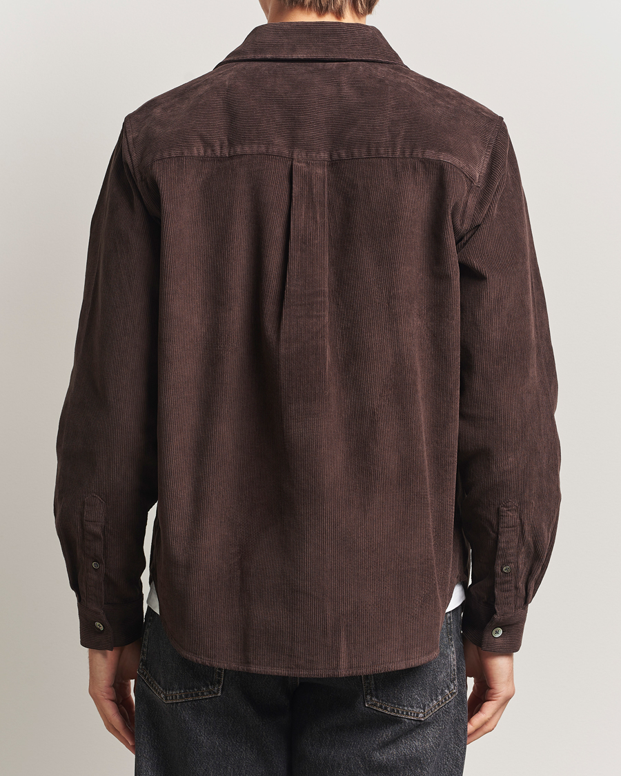 Herren | Hemden | A Day's March | Rupert Cord Shirt Dark Brown