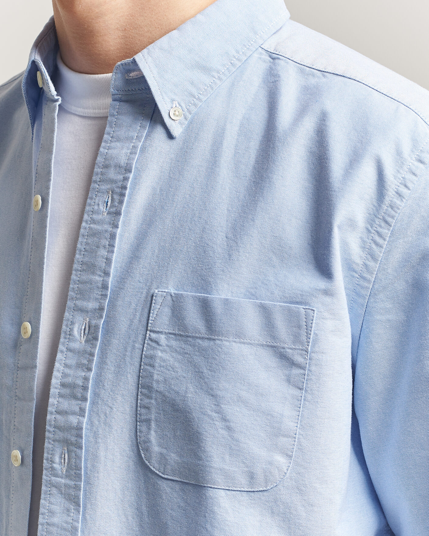 Herren | Hemden | A Day's March | Classic Oxford Shirt Light Blue
