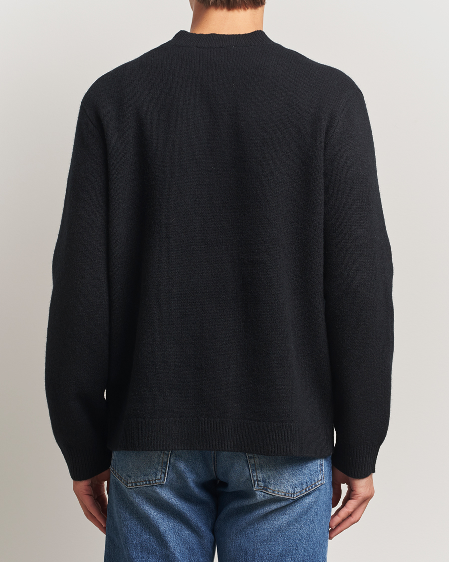 Herren | Pullover | A Day's March | Jarrow Lambswool Cardigan Black