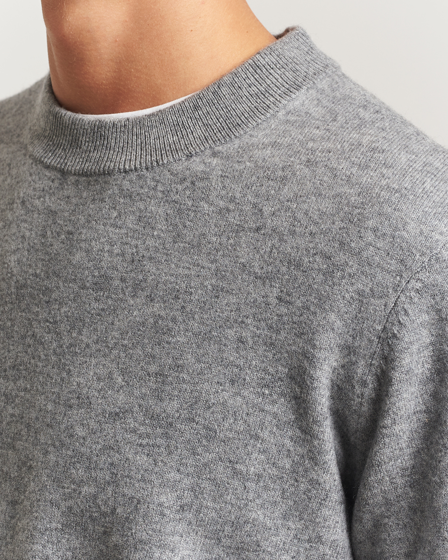Herren | Pullover | A Day's March | Marlow Cashmere Blend Sweater Grey Melange