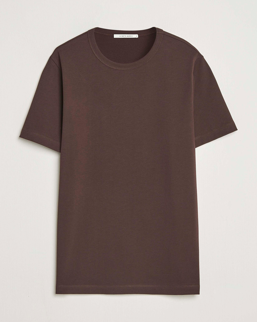 Herren | T-Shirts | A Day's March | Heavyweight T-Shirt Dark Brown
