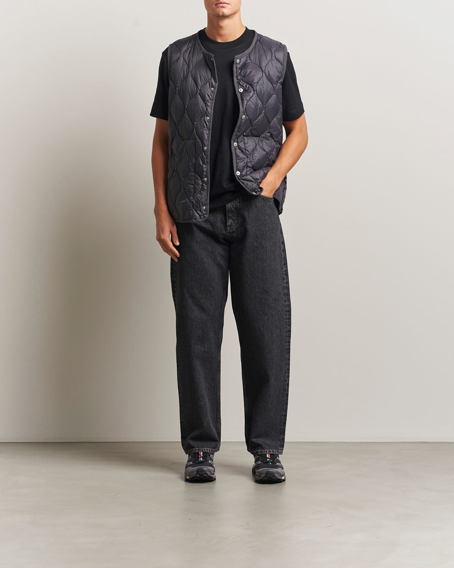 Herren | Westen | TAION | Military Crew Neck Down Vest Dark Grey