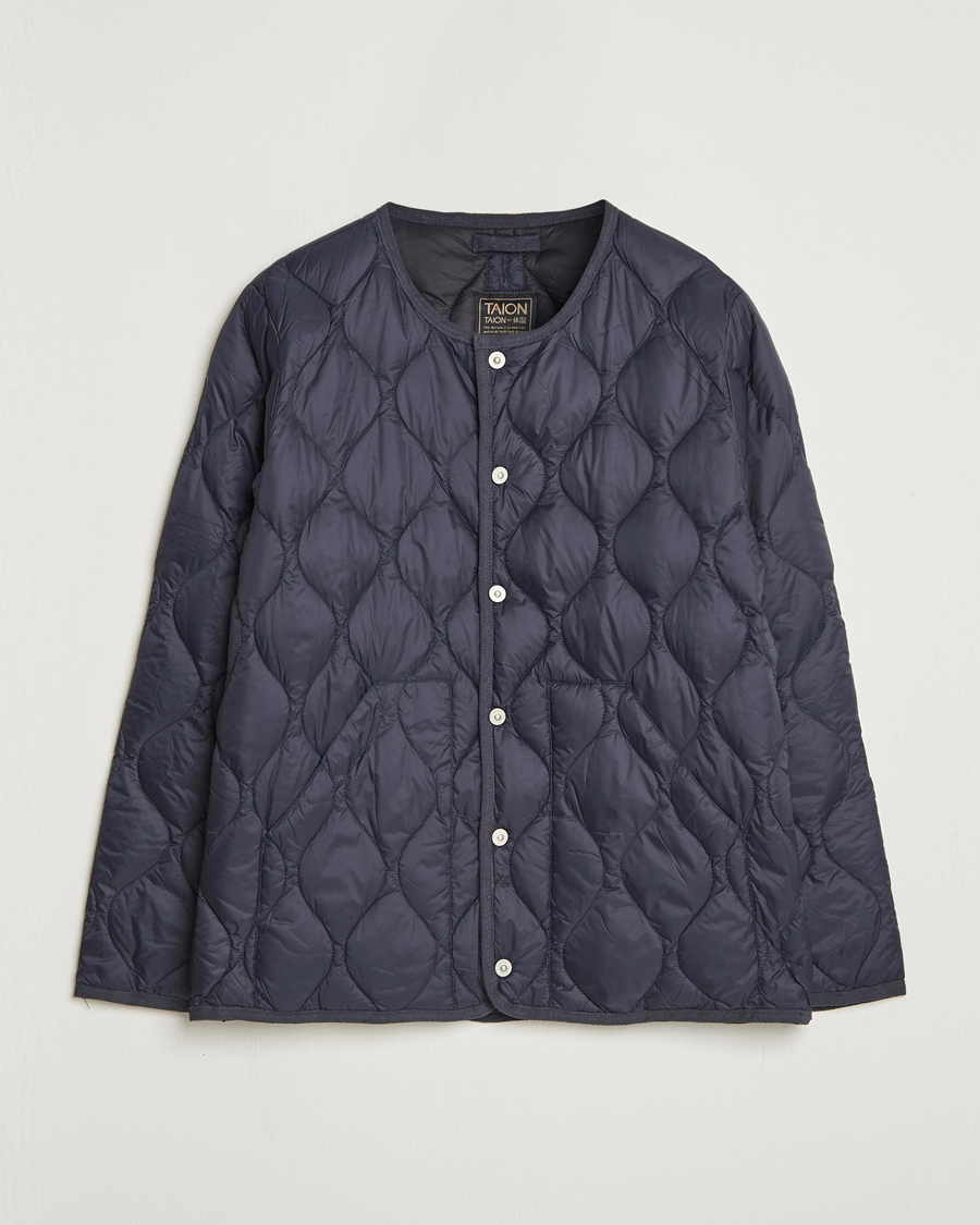 Herren | Jacken | TAION | Military Crew Neck Down Jacket Navy