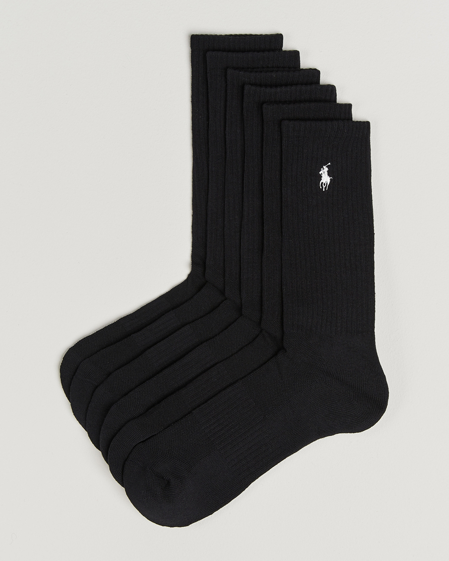 Herren | Unterwäsche | Polo Ralph Lauren | 6-Pack Cotton Crew Socks Black