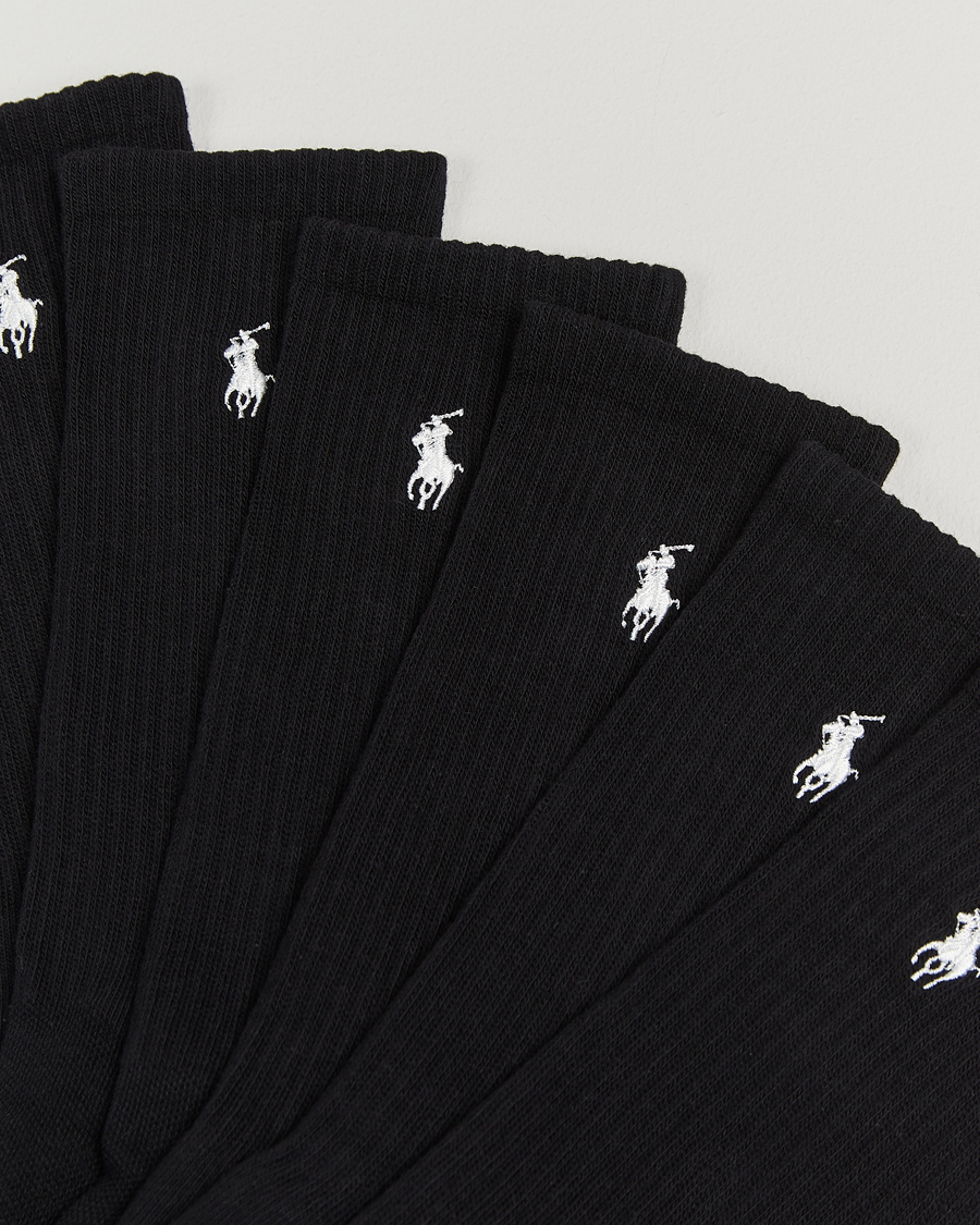 Herren | Unterwäsche | Polo Ralph Lauren | 6-Pack Cotton Crew Socks Black