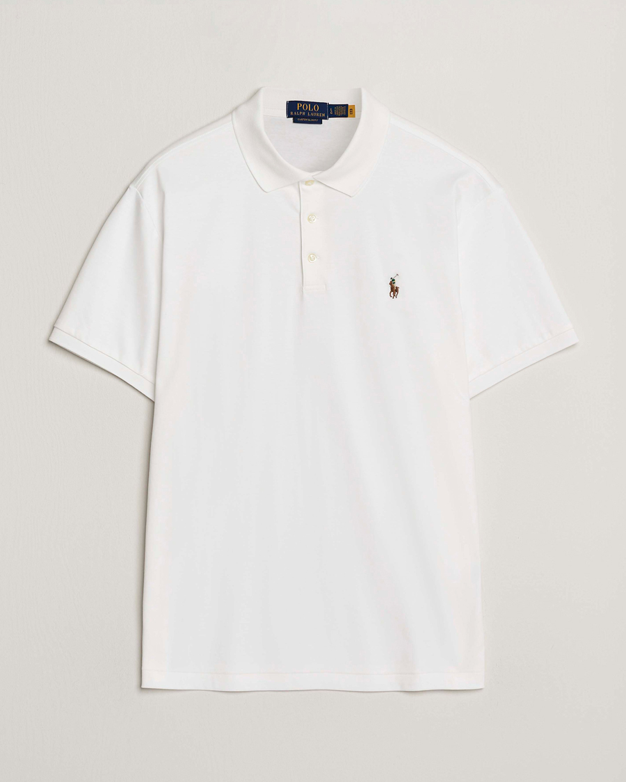 Herren | Poloshirts | Polo Ralph Lauren | Custom Slim Fit Cotton Polo White